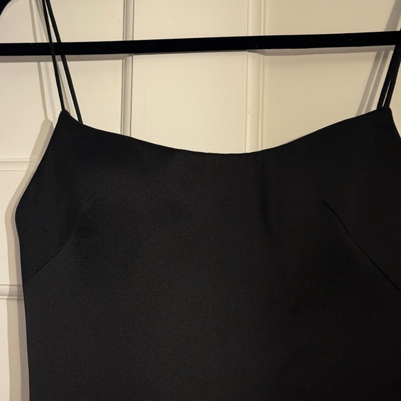 🐈‍⬛RASARIO Split Front Hem Gown - Black Satin - FR36 - NWT* NEVER WORN!🐈‍⬛ - Picture 6 of 15